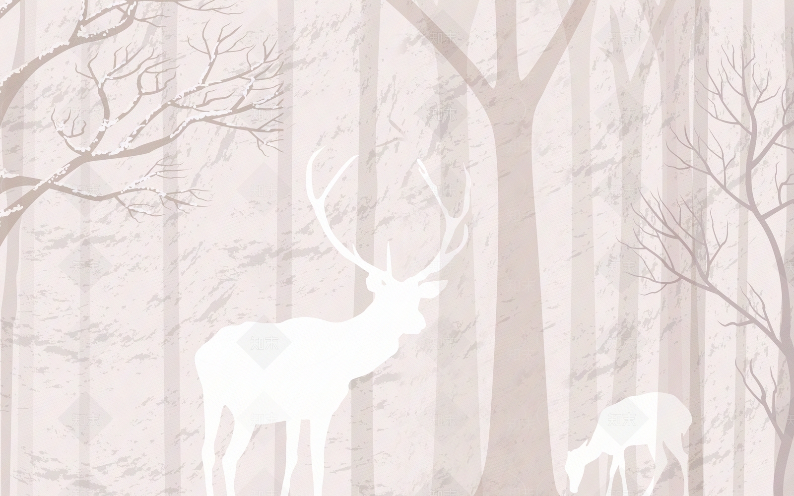 现代简约清新淡雅自然电视背景墙贴图下载【ID:493438212】