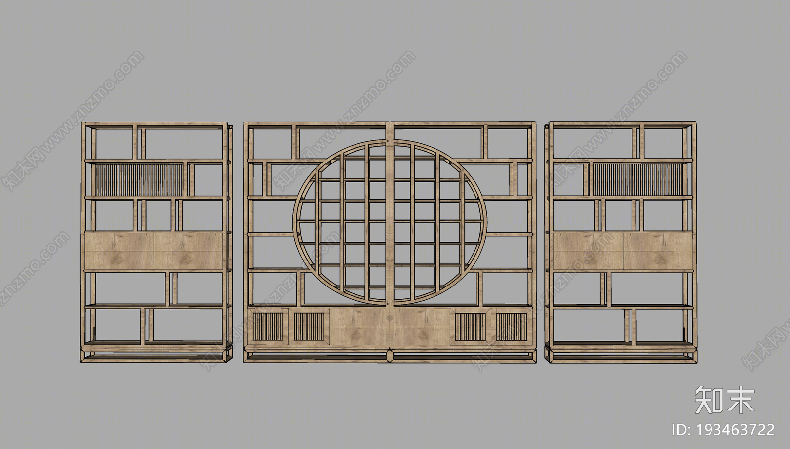 中式博古架SU模型下载【ID:193463722】