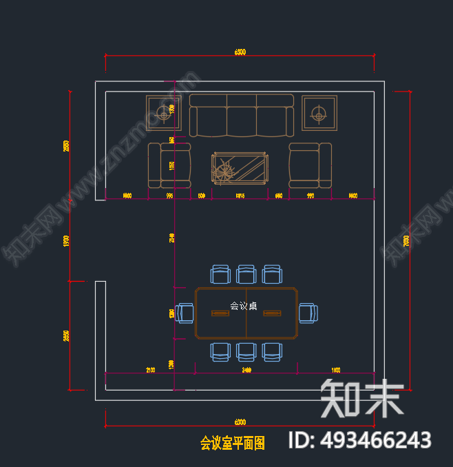 现代办公空间cad施工图下载【ID:493466243】