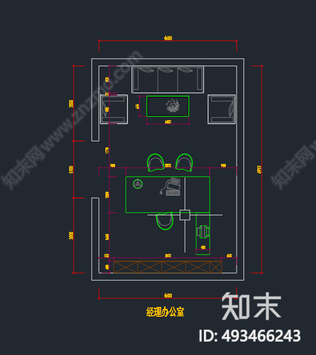 现代办公空间cad施工图下载【ID:493466243】