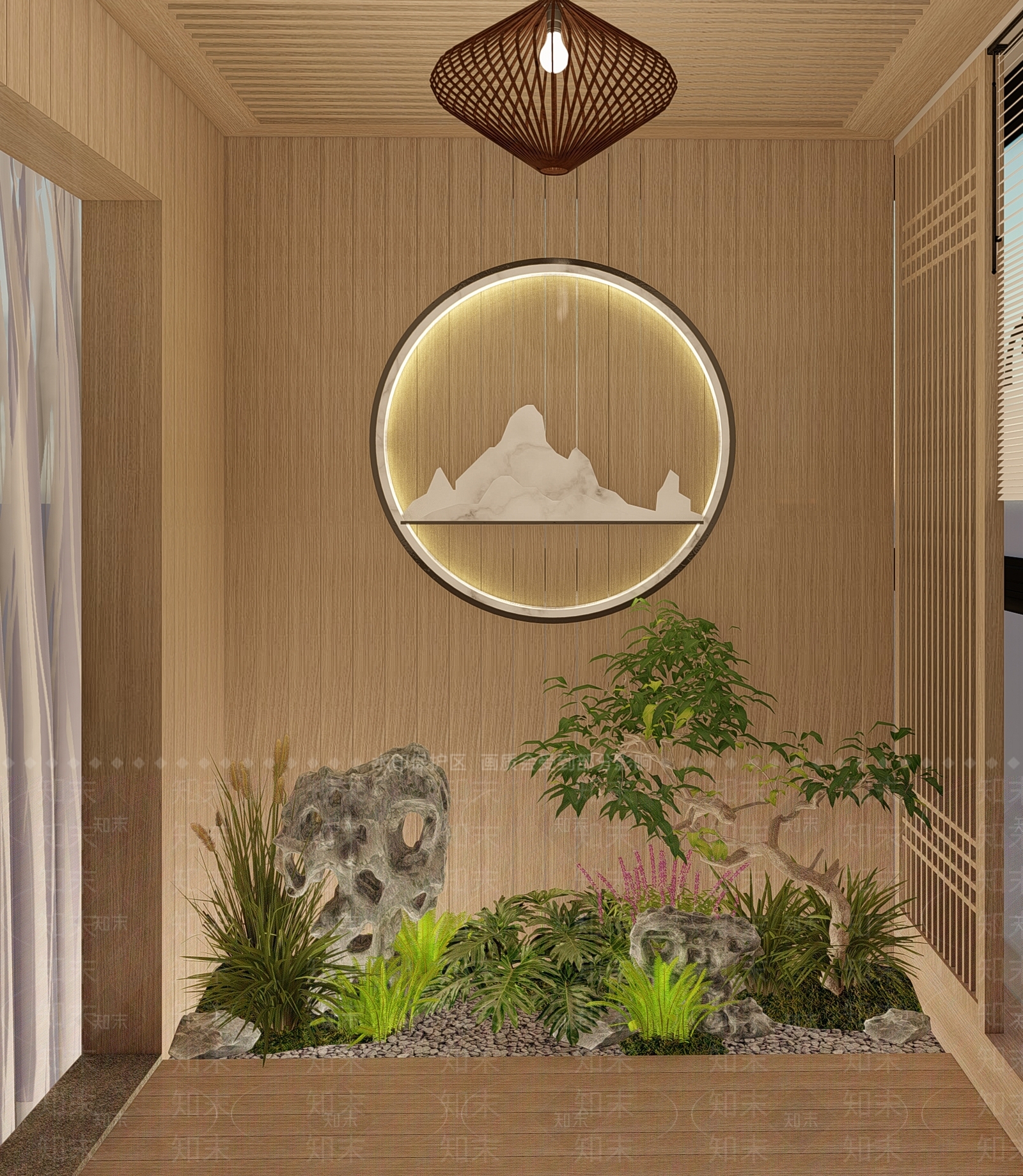 新中式茶室SU模型下载【ID:893479499】
