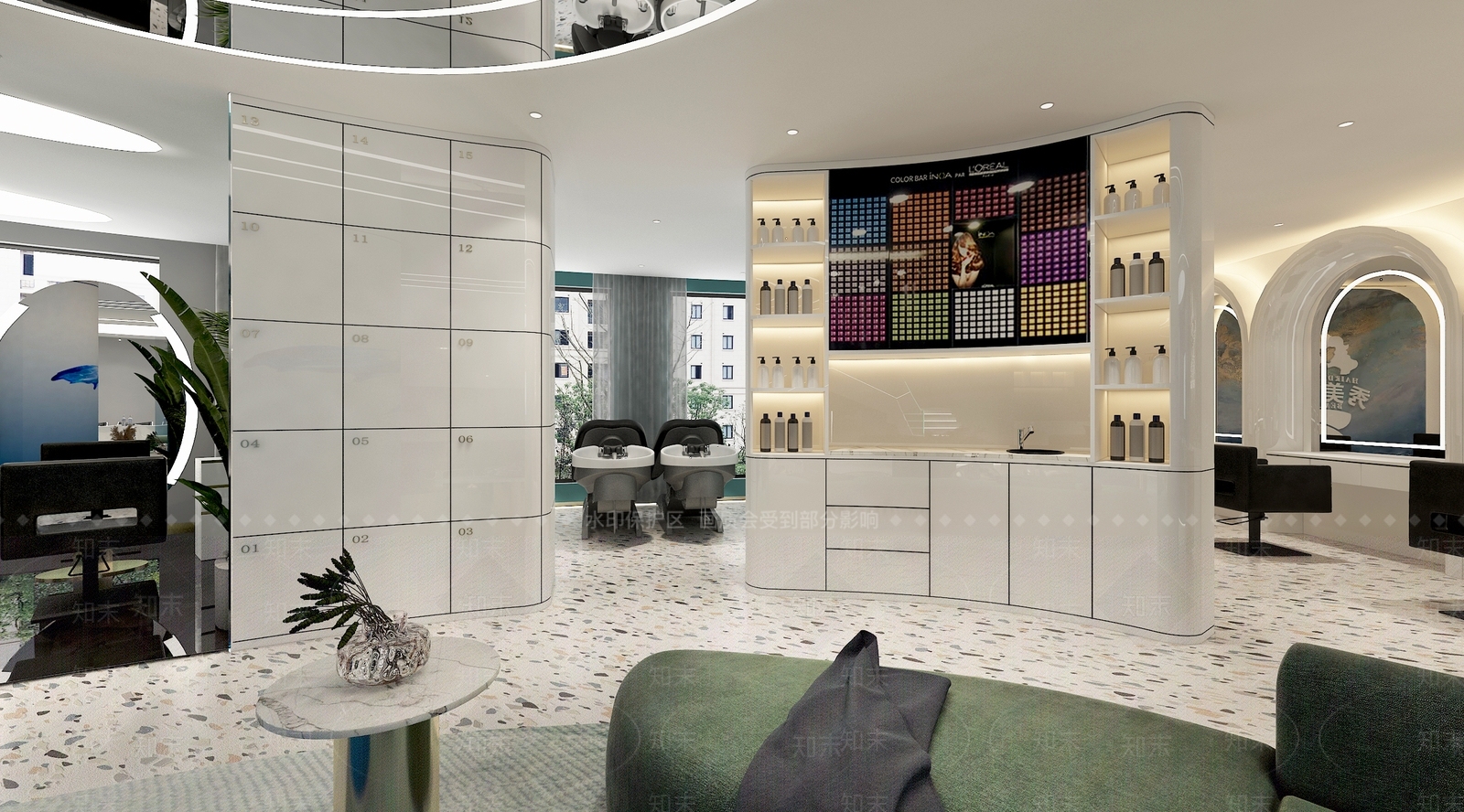 现代秀美国际美发店3D模型下载【ID:393497482】