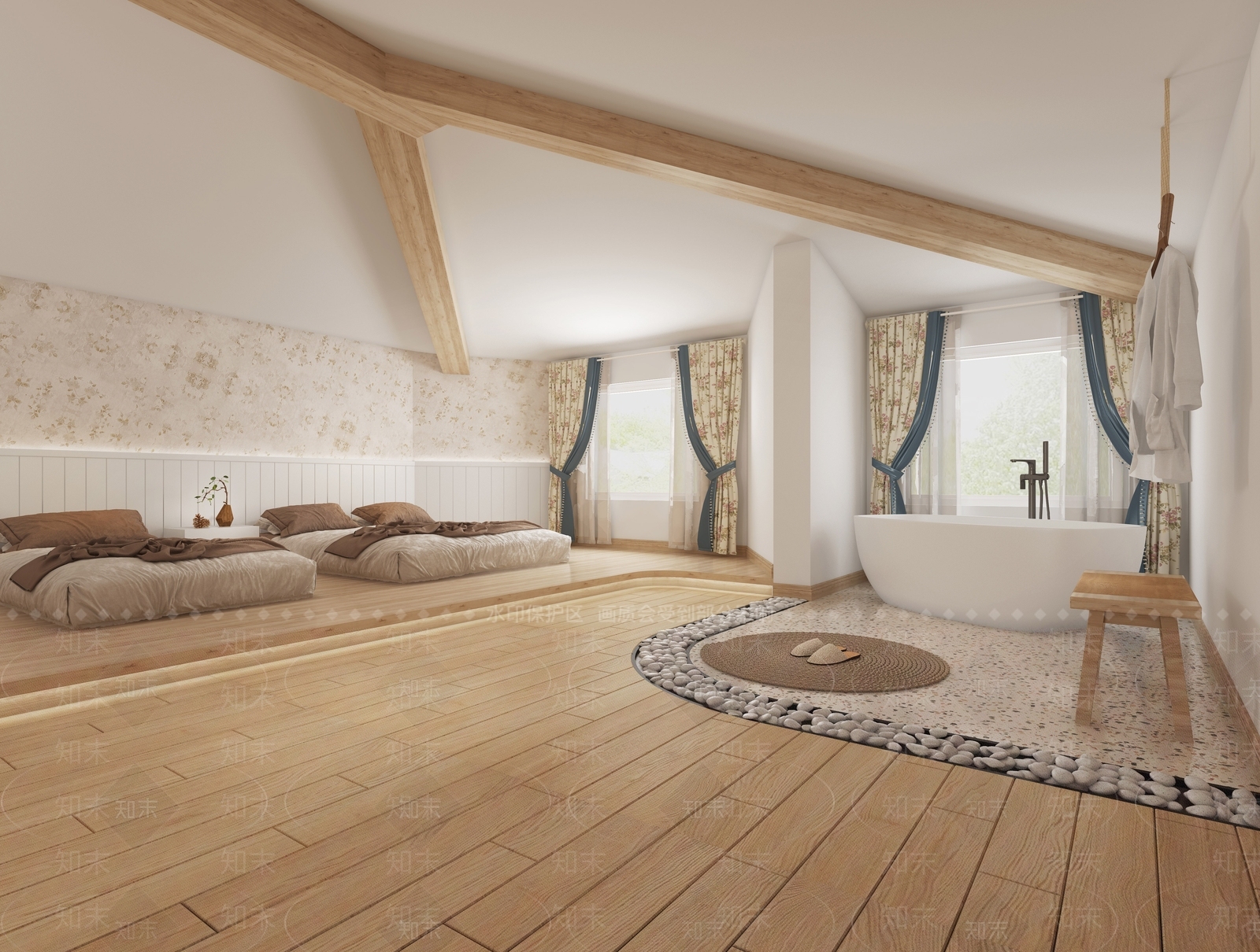 美式民宿3D模型下载【ID:993506659】