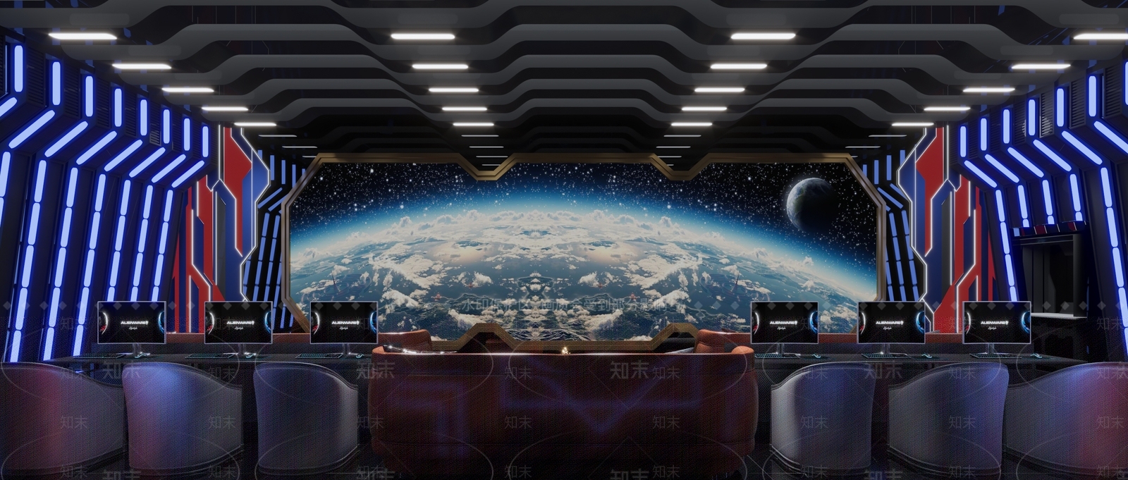 现代网吧网咖3D模型下载【ID:993511258】