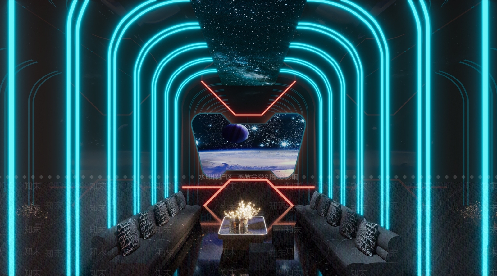 现代酒吧高空场3D模型下载【ID:493513455】