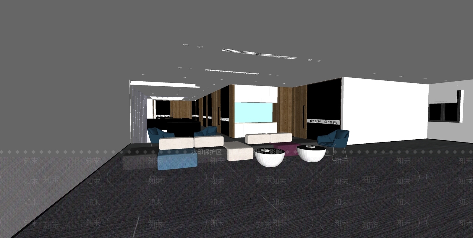现代休闲区SU模型下载【ID:893513597】