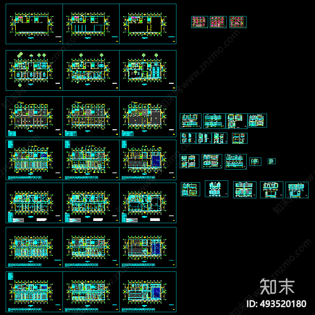 现代简约办公室cad施工图下载【ID:493520180】