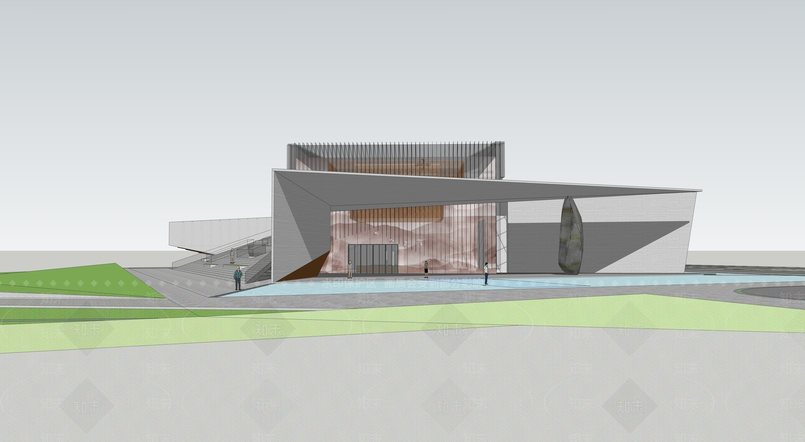 商场建筑SU模型精品下载_SketchUp模型_知末网