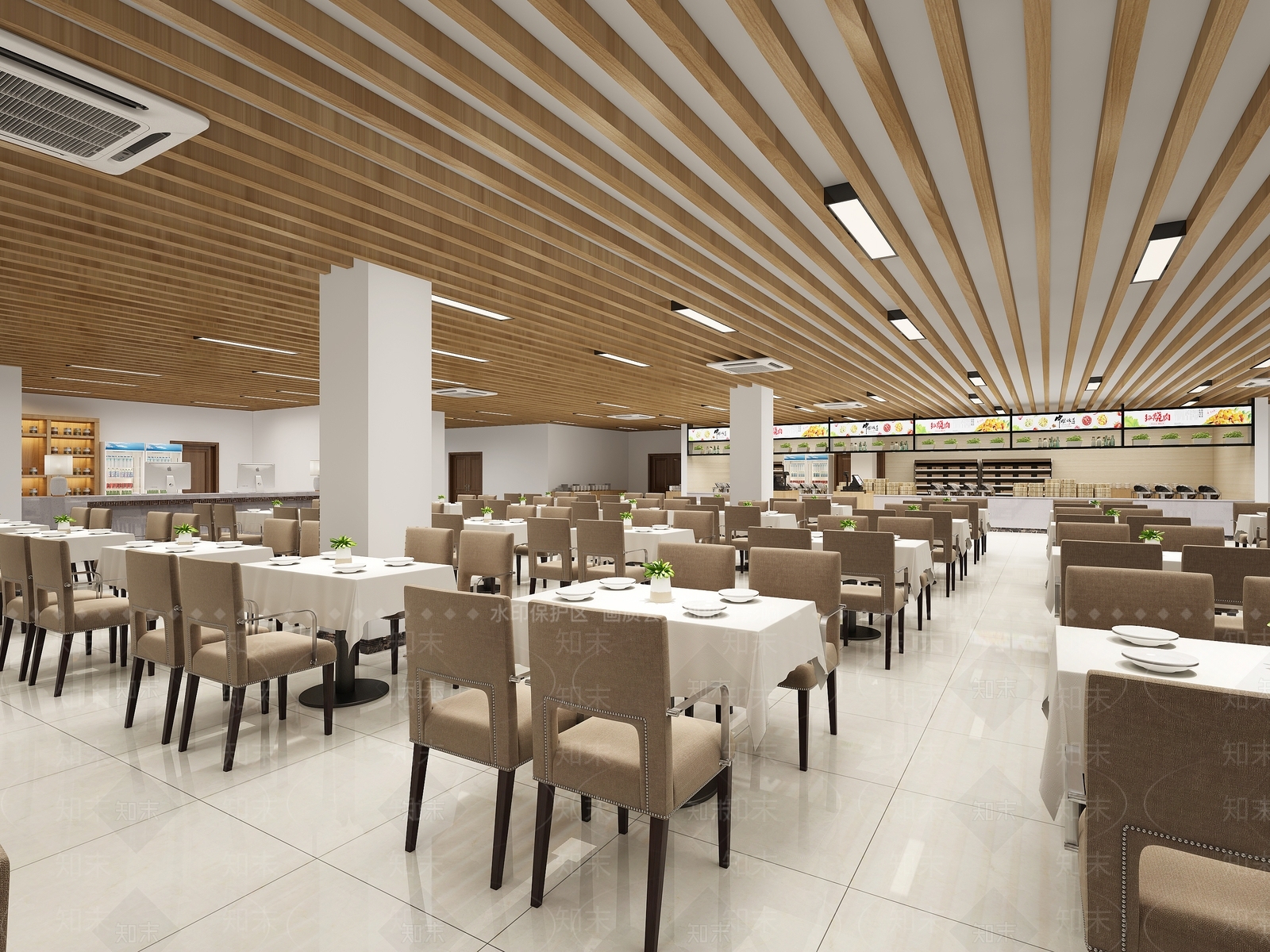 新中式食堂3D模型下载【ID:793540773】