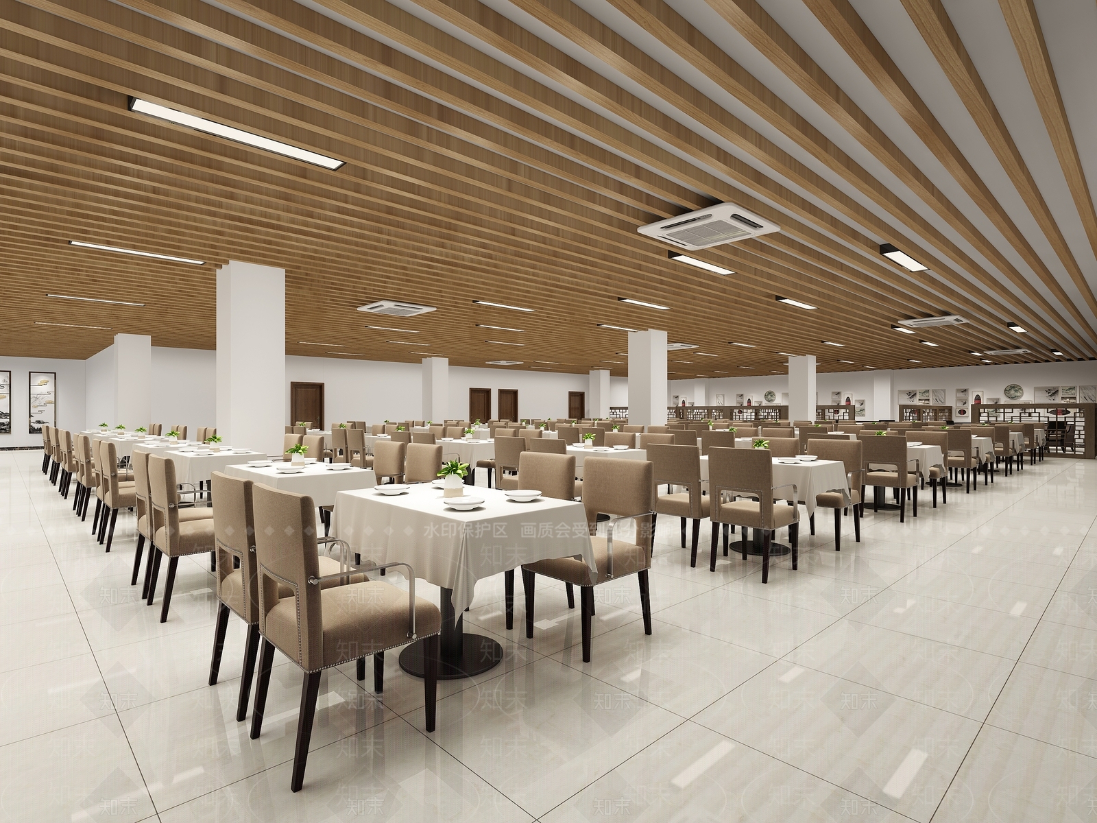 新中式食堂3D模型下载【ID:793540773】