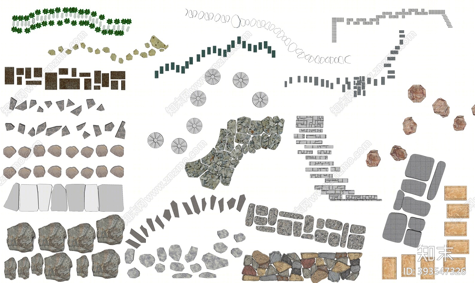 现代石径小路SU模型下载【ID:393547326】