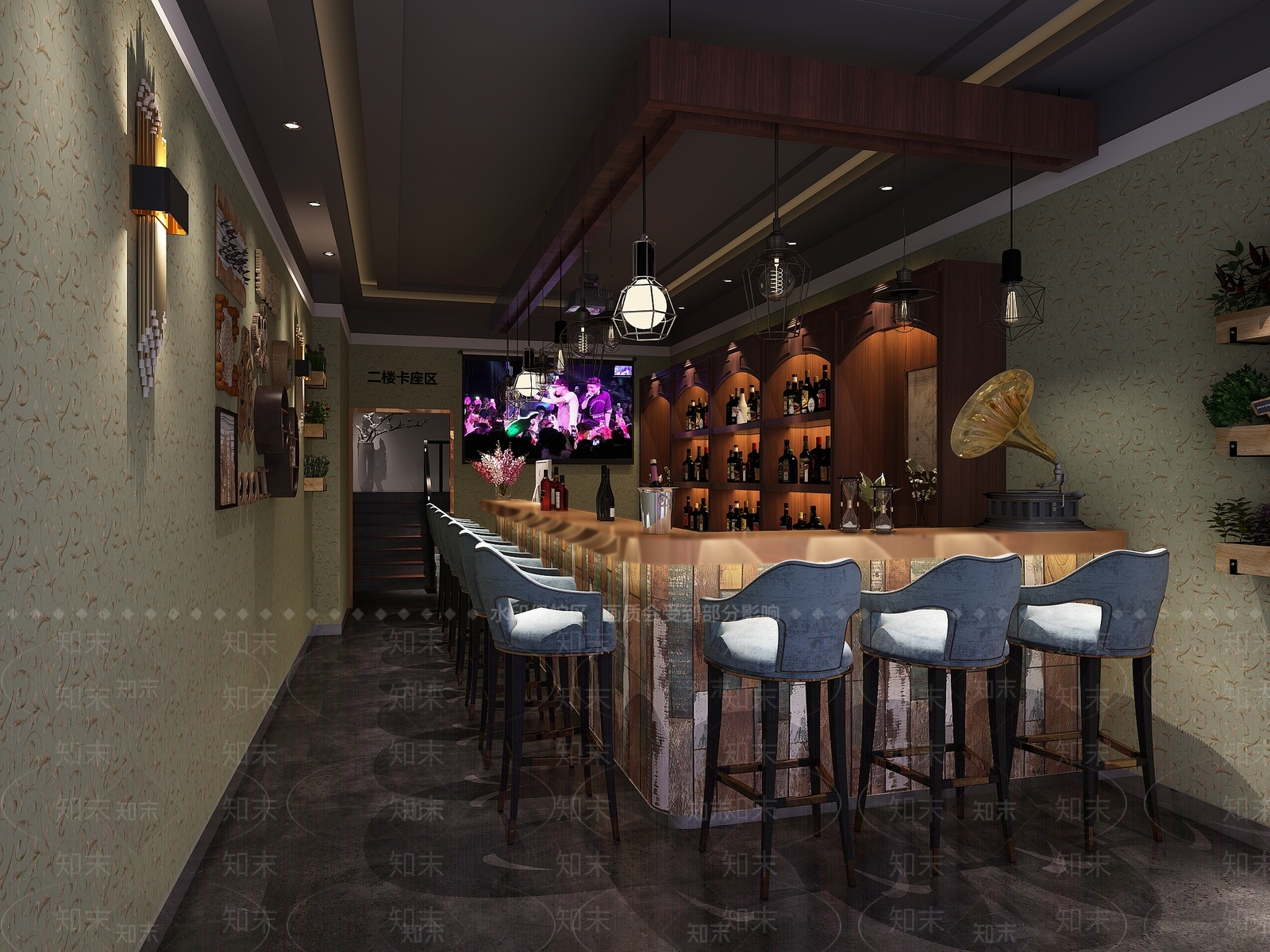 欧式古典酒吧3D模型下载【ID:493543469】