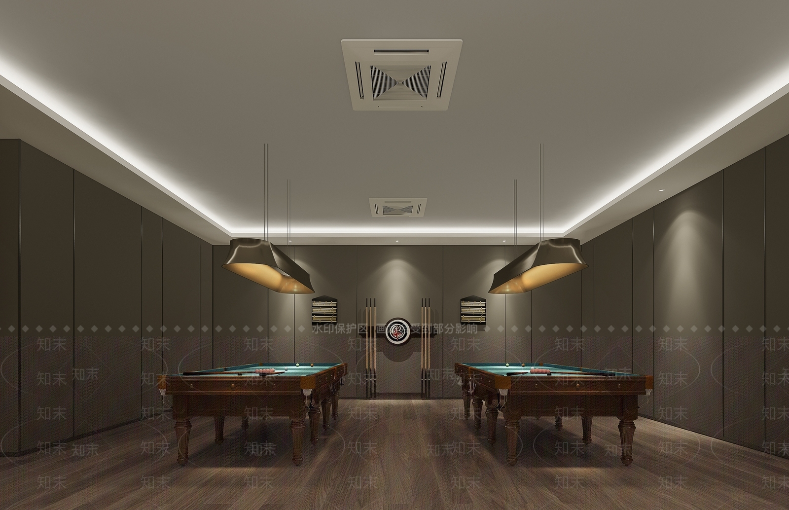 现代桌球室3D模型下载【ID:993561931】