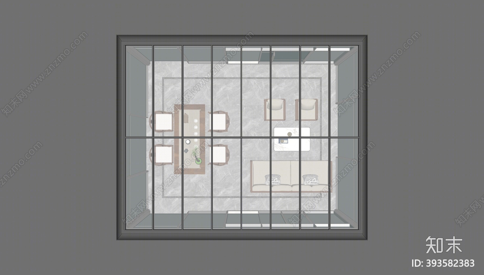 现代阳光房SU模型下载【ID:393582383】