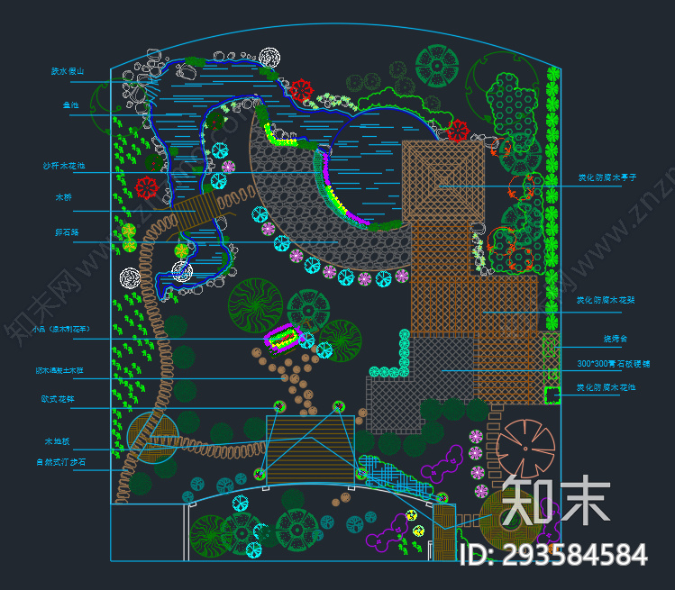 庭院景观施工图下载【ID:293584584】