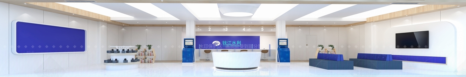 现代水利大厅SU模型下载【ID:593725264】