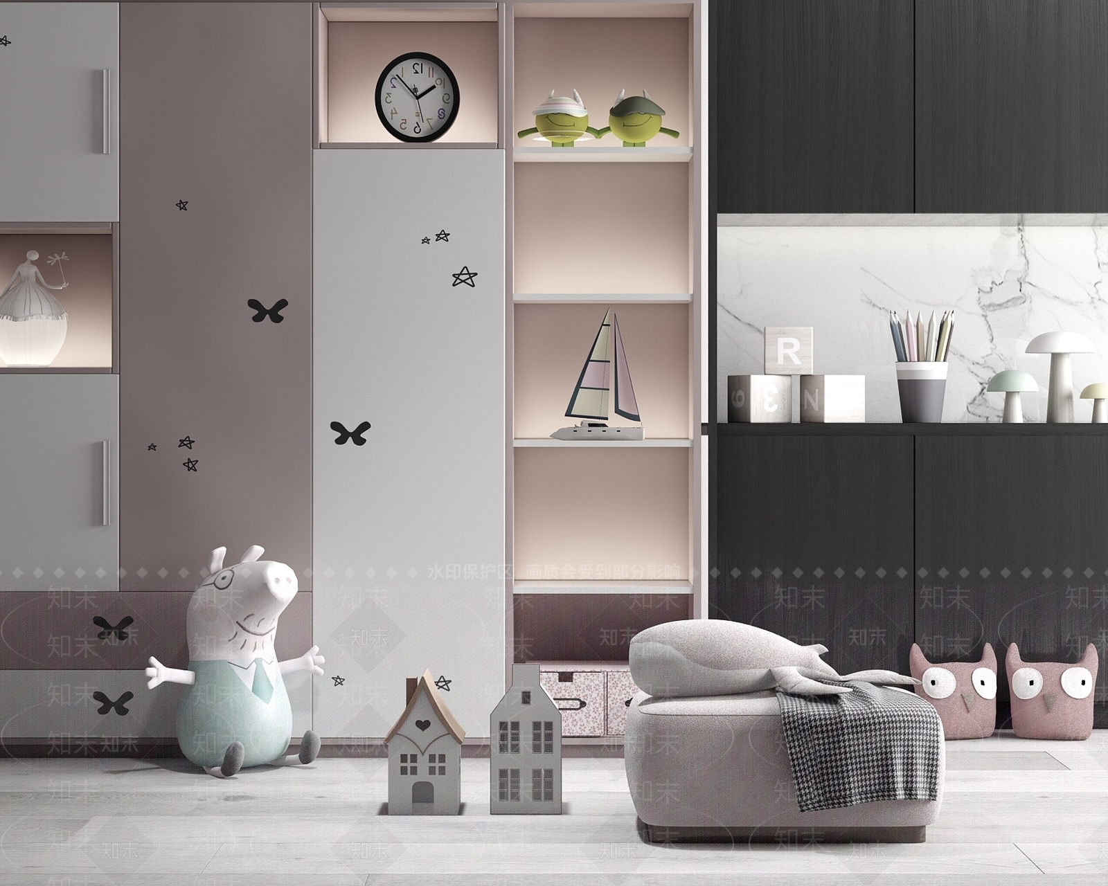 现代儿童玩具房SU模型下载【ID:493604630】