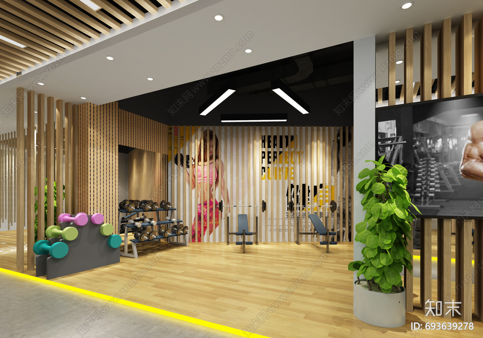 健身房cad施工图下载【ID:693639278】
