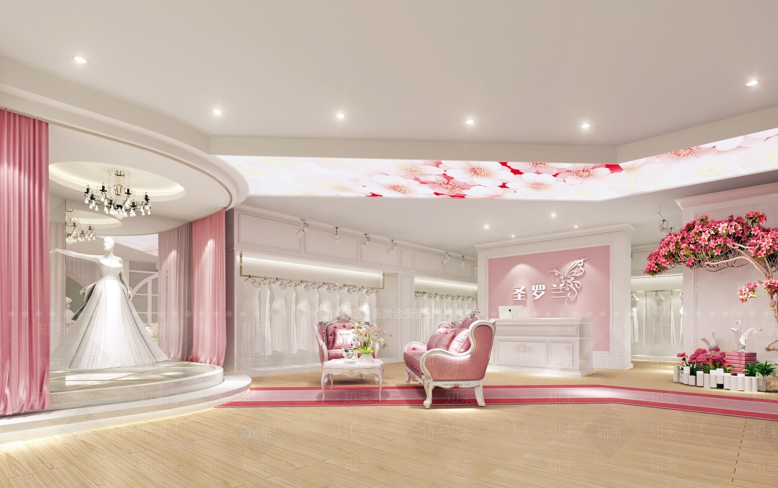 简欧婚纱摄影店3D模型下载【ID:393642158】