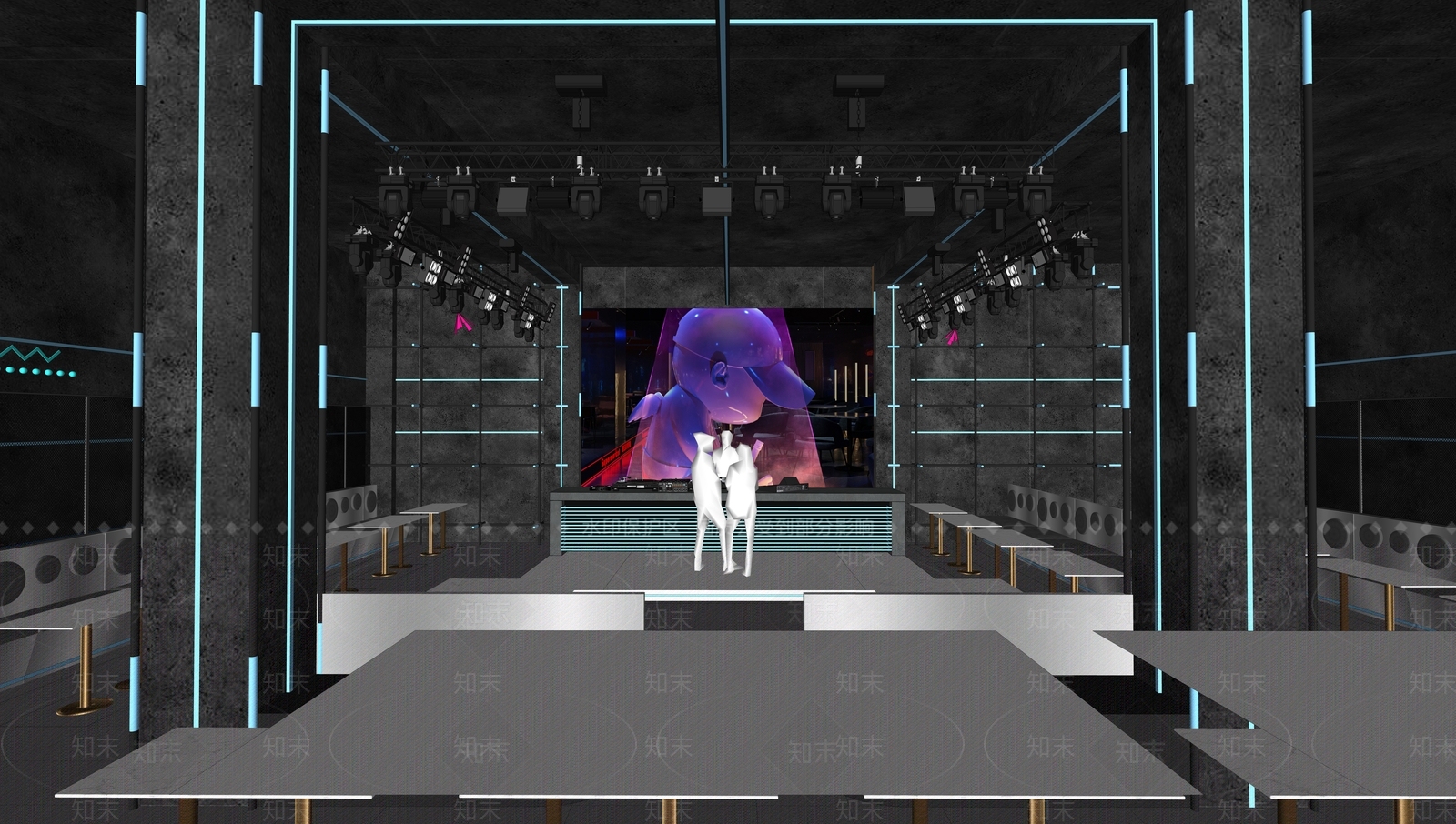 现代酒吧SU模型下载【ID:793663438】