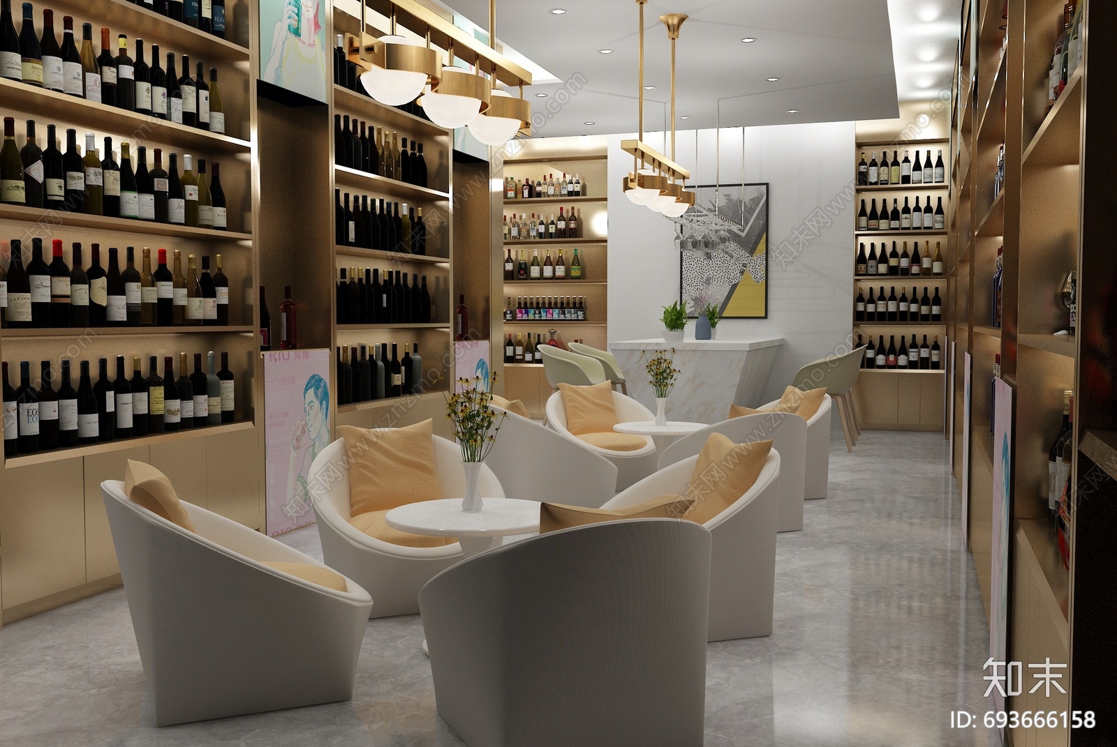 现代烟酒店3D模型下载【ID:693666158】