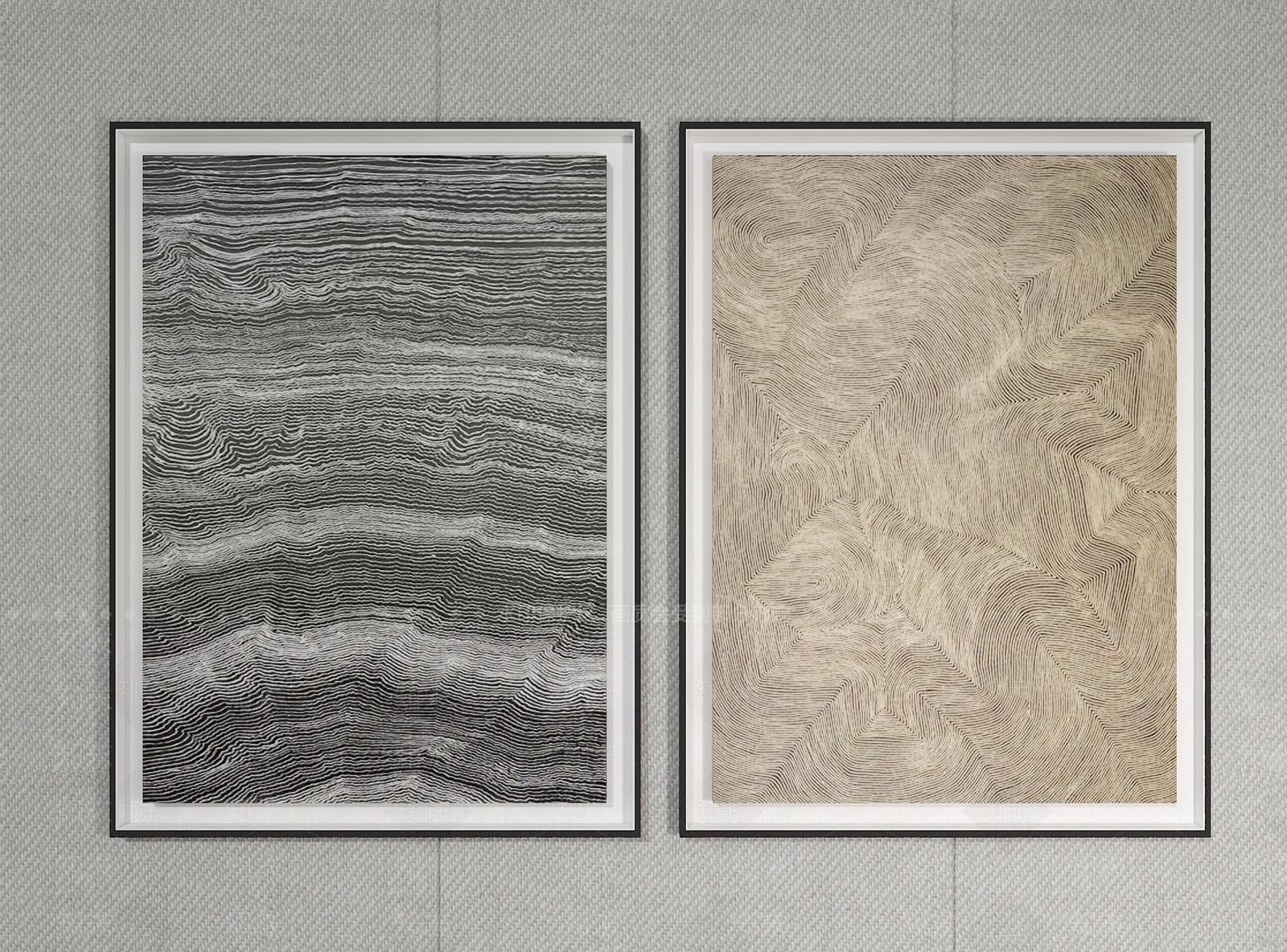 侘寂装饰画3d模型下载