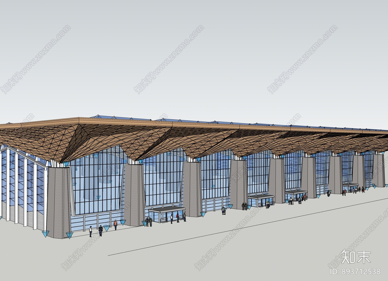 现代机场SU模型下载【ID:893712538】
