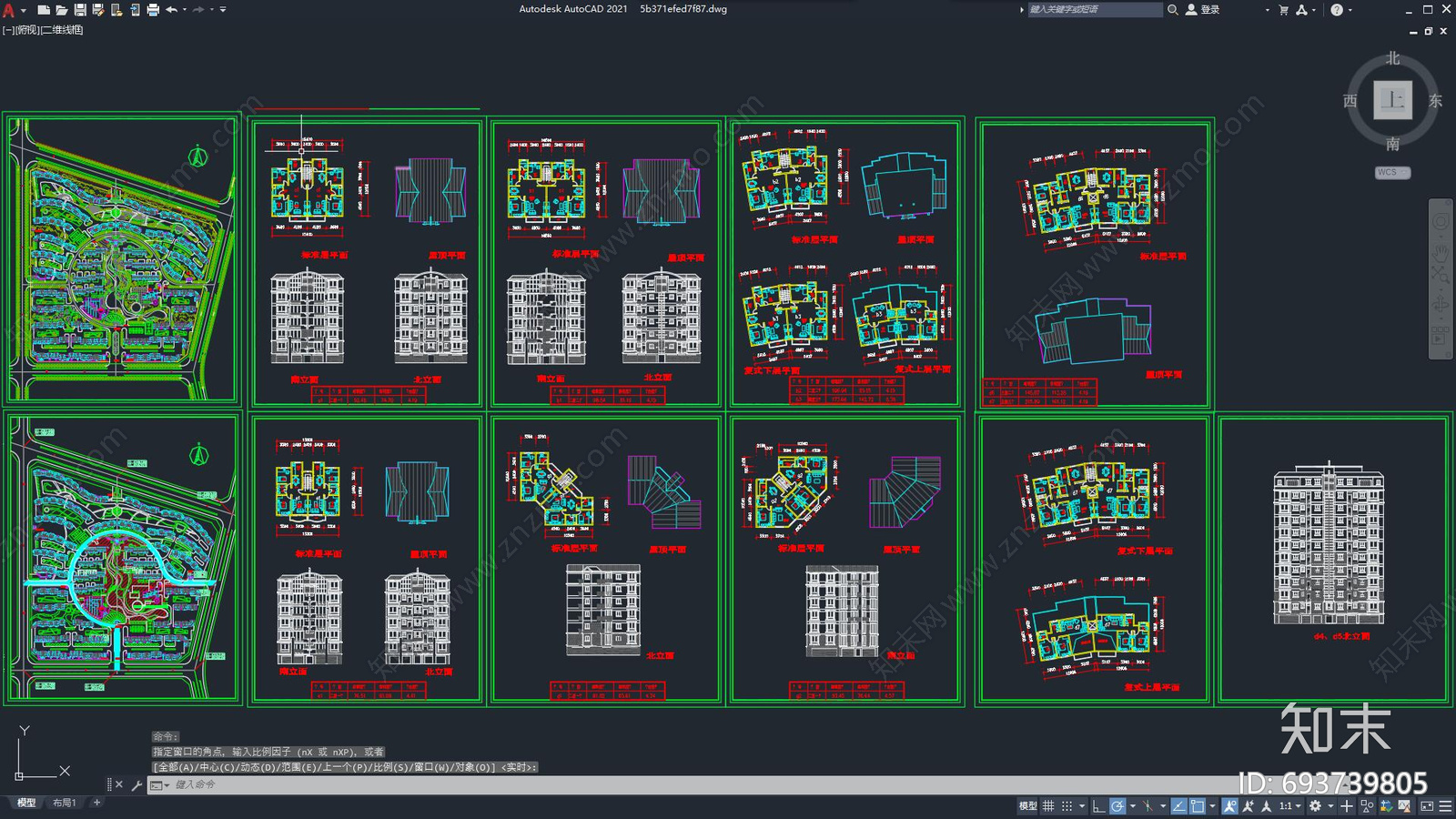 小区楼盘规划施工图下载【ID:693739805】