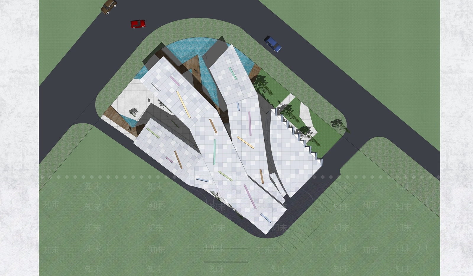现代文化场馆SU模型下载【ID:593754104】