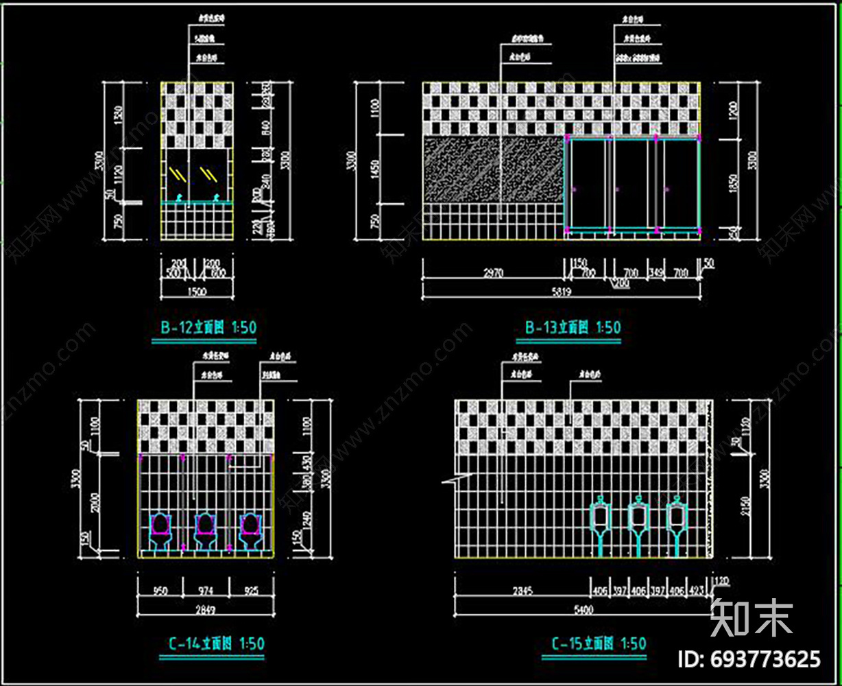 书吧cad施工图下载【ID:693773625】