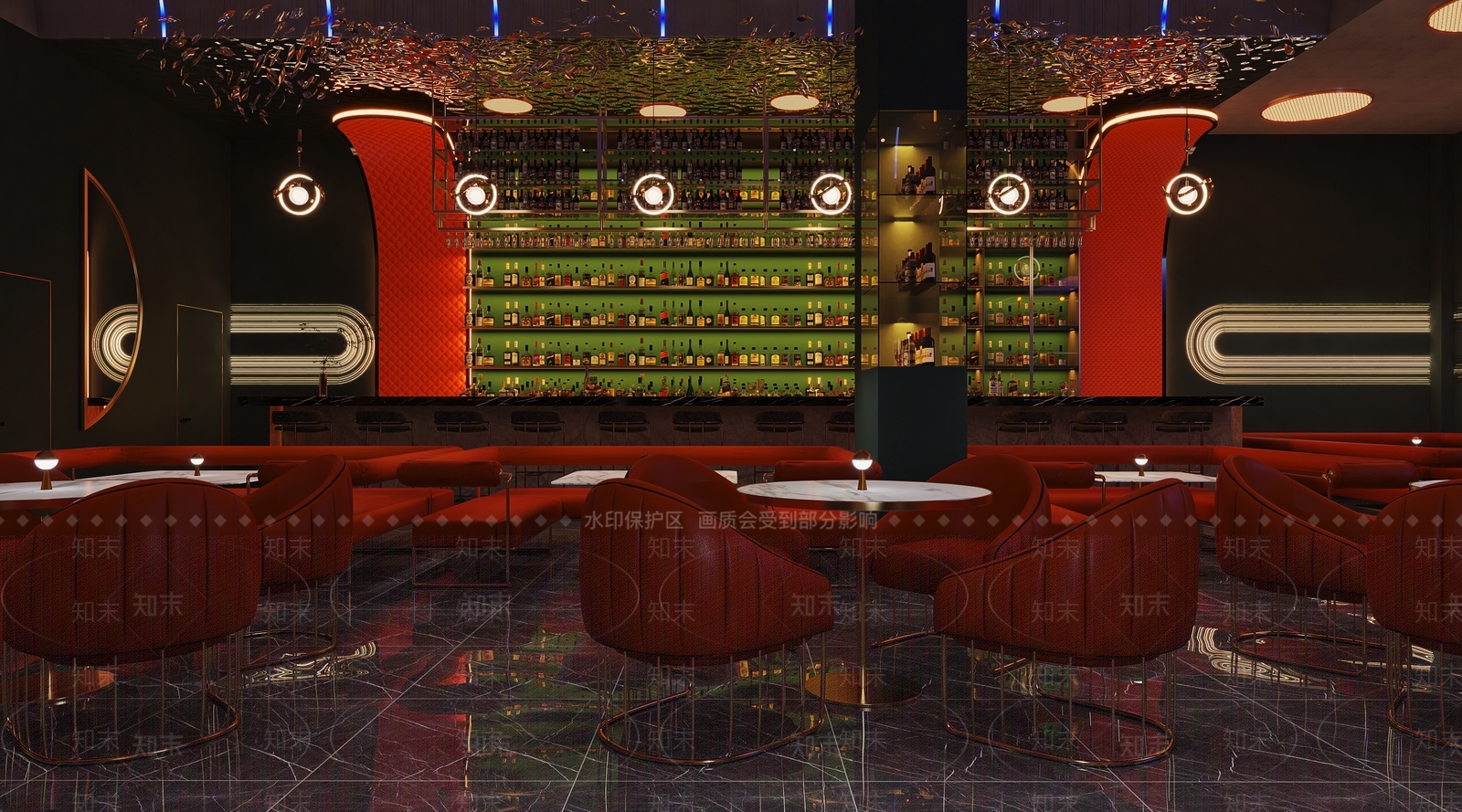 现代酒吧3D模型下载【ID:493775450】