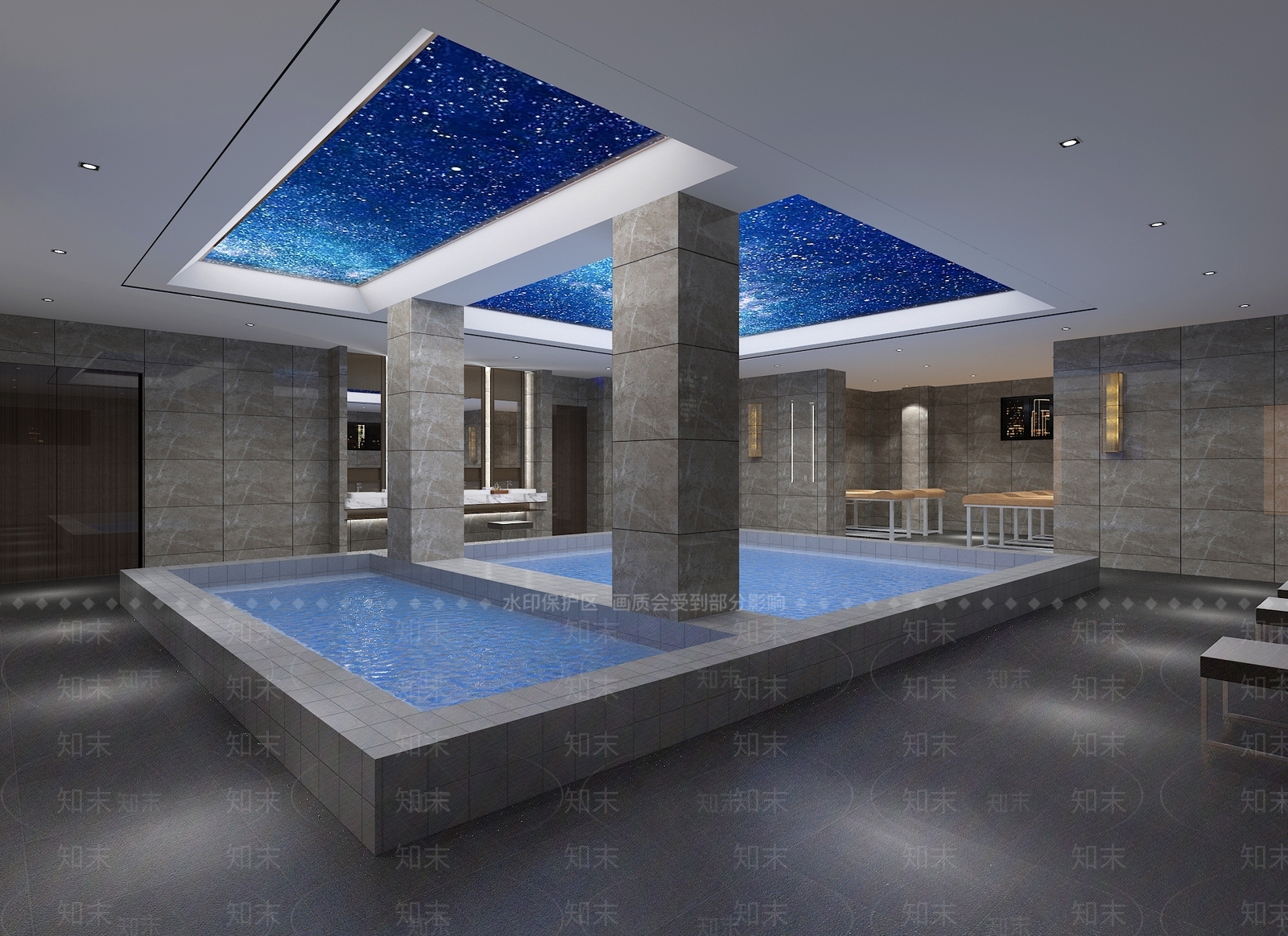 现代足浴会所3D模型下载【ID:793780177】