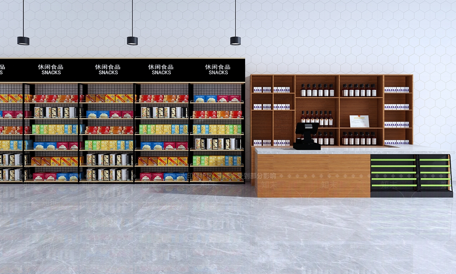 现代超市3D模型下载【ID:593798303】