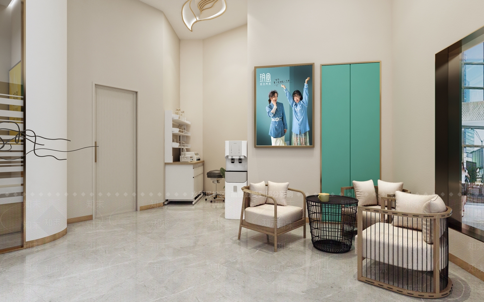 现代美发店3D模型下载【ID:993809541】