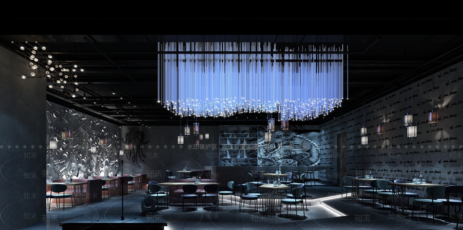 工业风酒吧3D模型下载【ID:493814446】