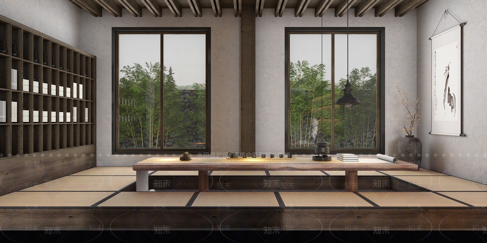 新中式民宿3D模型下载【ID:993827641】