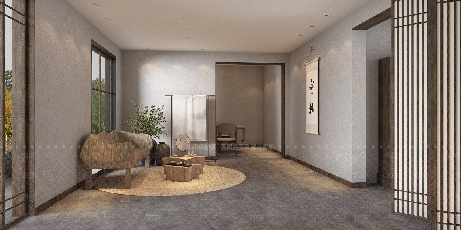 新中式民宿3D模型下载【ID:993827641】