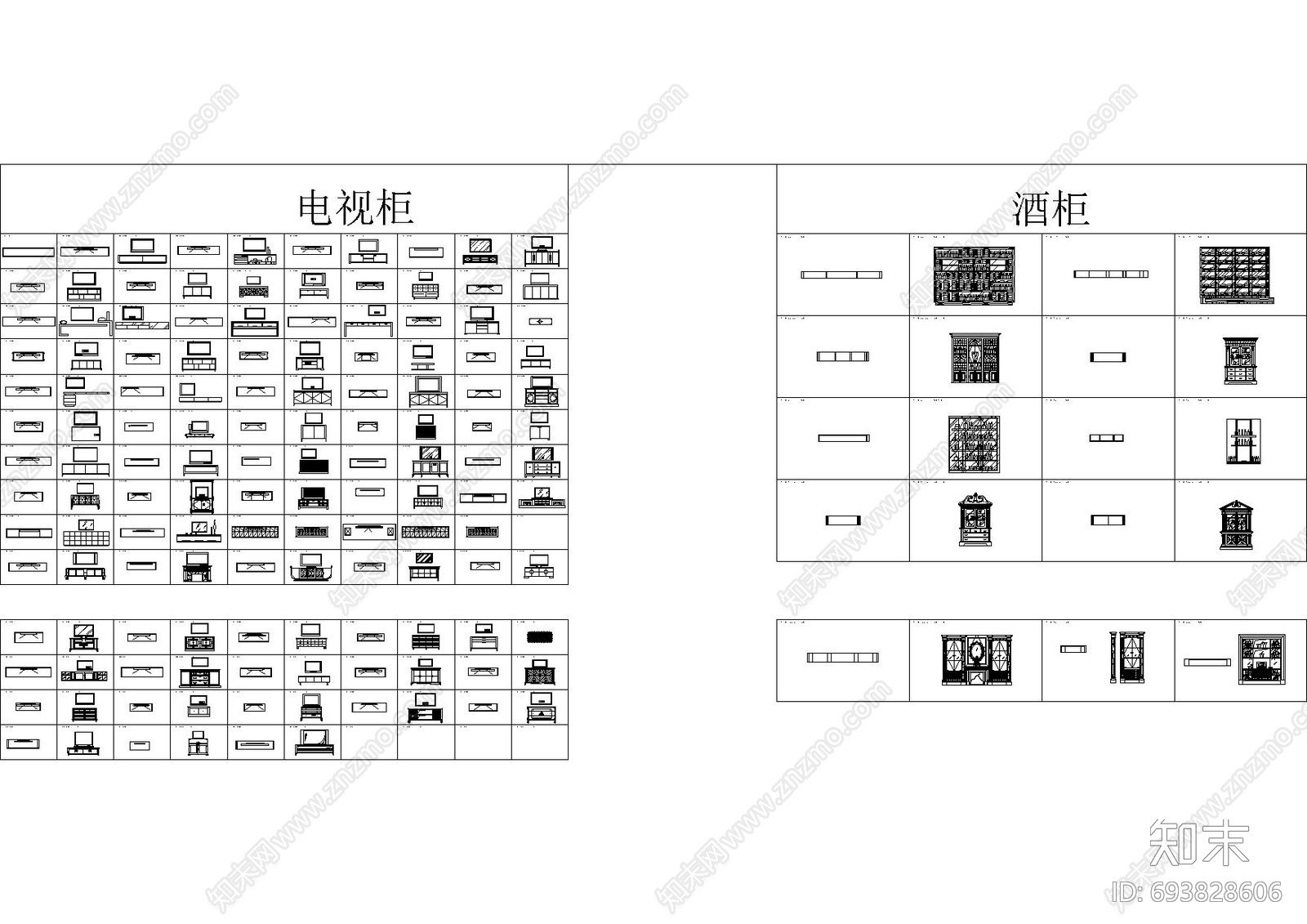 柜子cad施工图下载【ID:693828606】