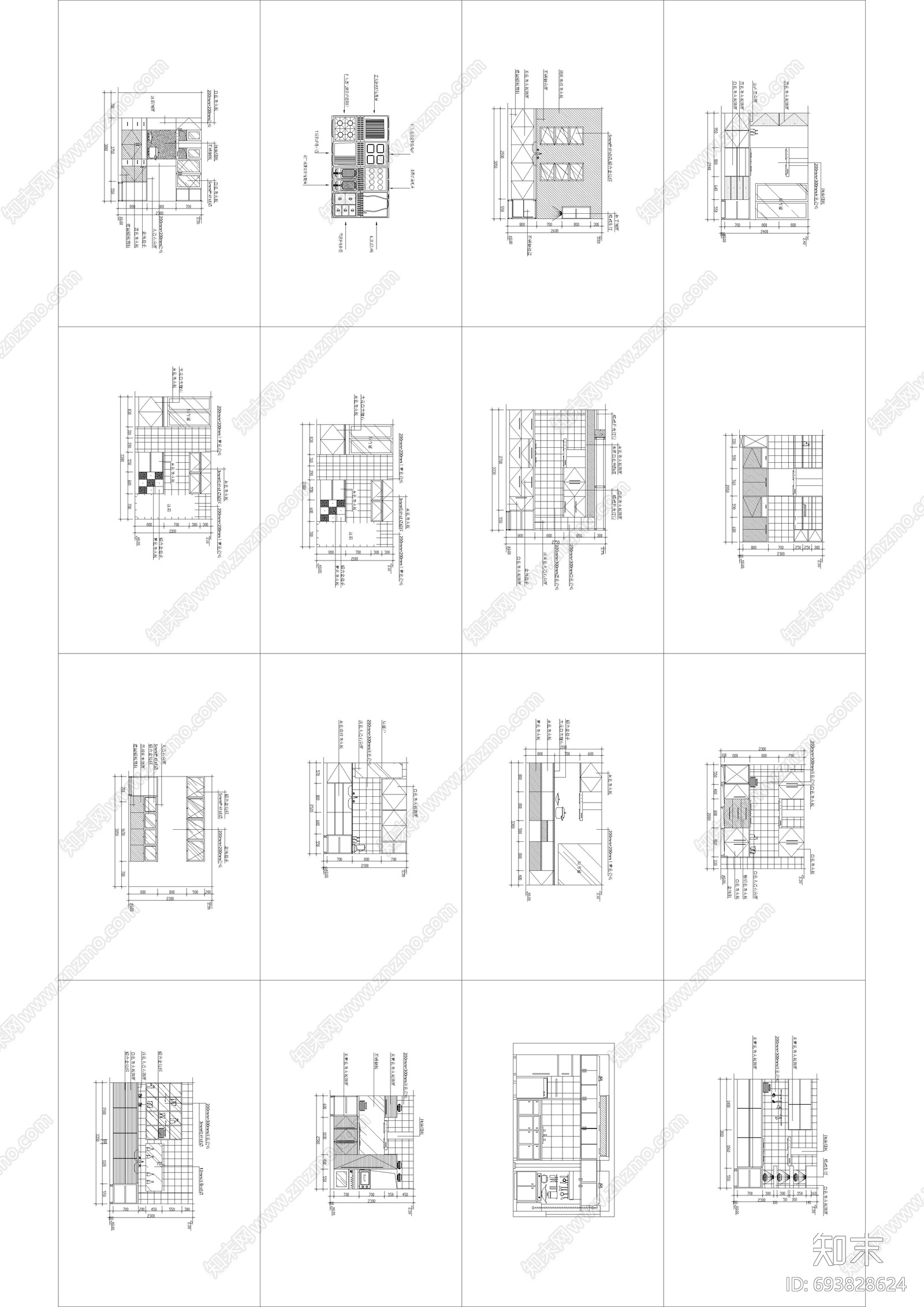 厨具cad施工图下载【ID:693828624】