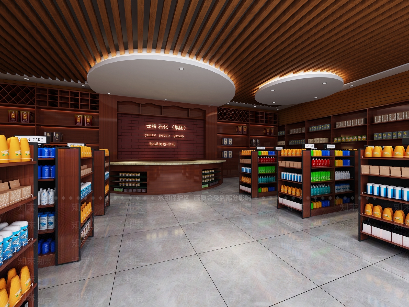 现代加油站超市3D模型下载【ID:493830149】