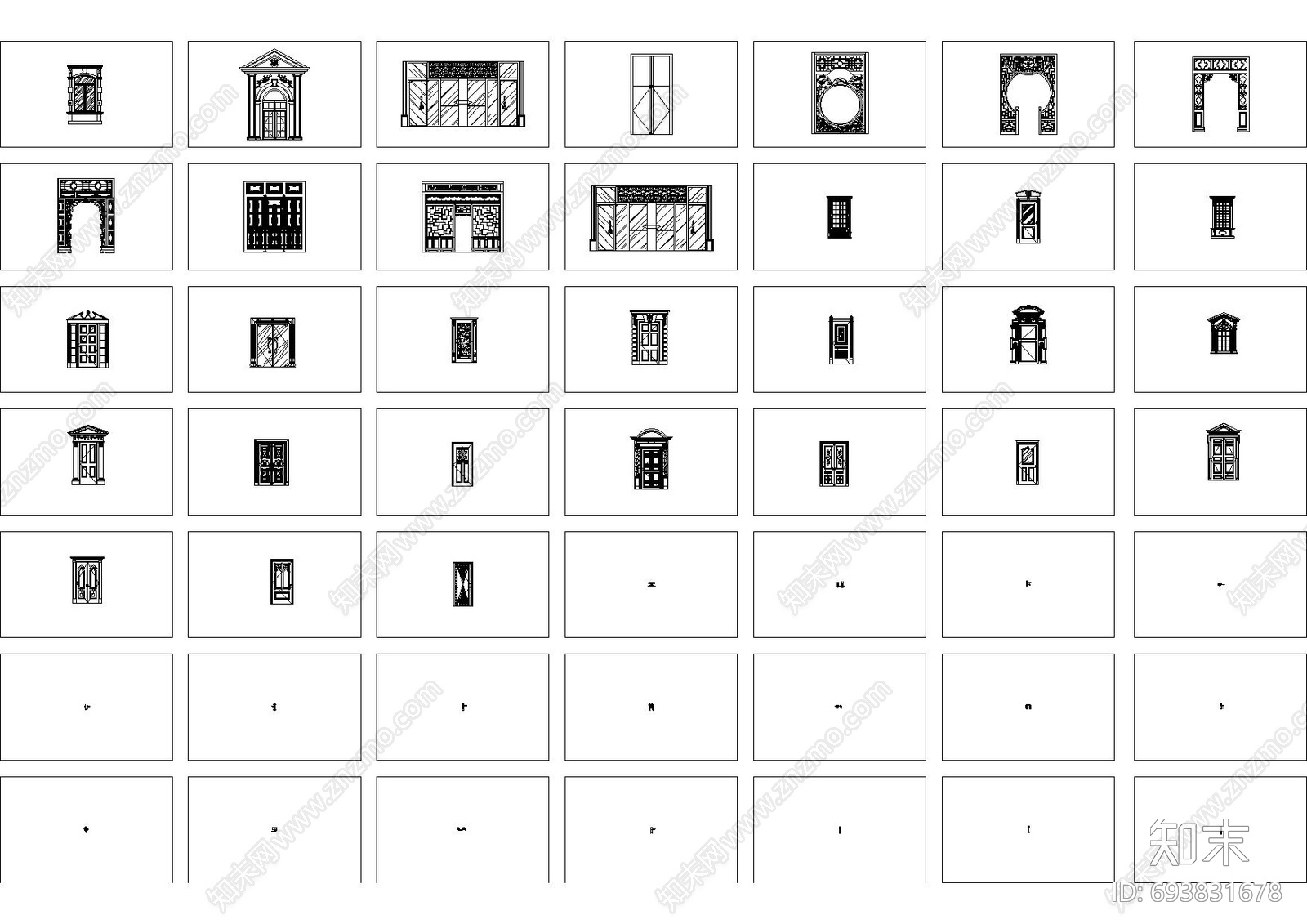 门窗类施工图下载【ID:693831678】