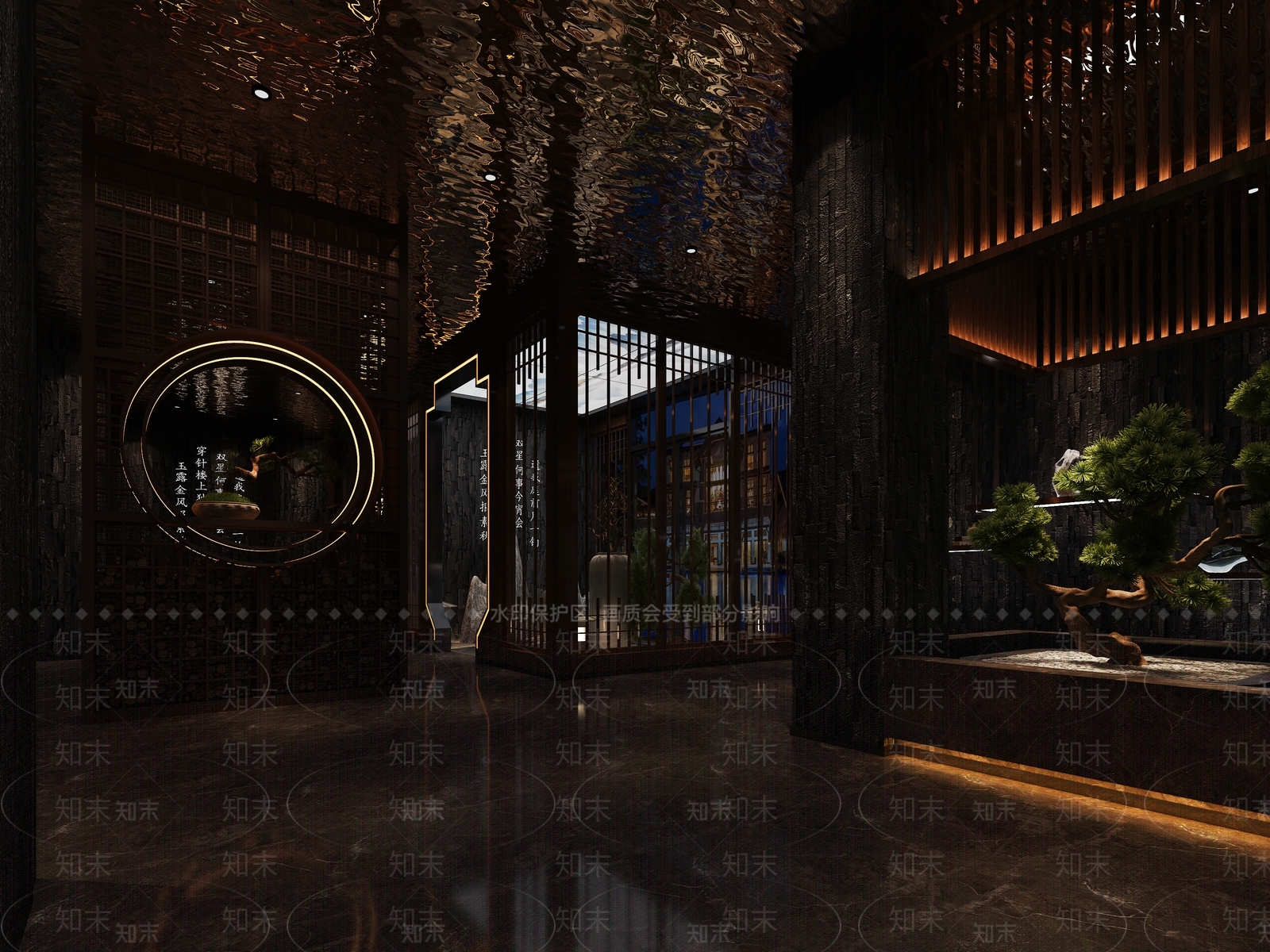 新中式足浴大厅3D模型下载【ID:793833136】