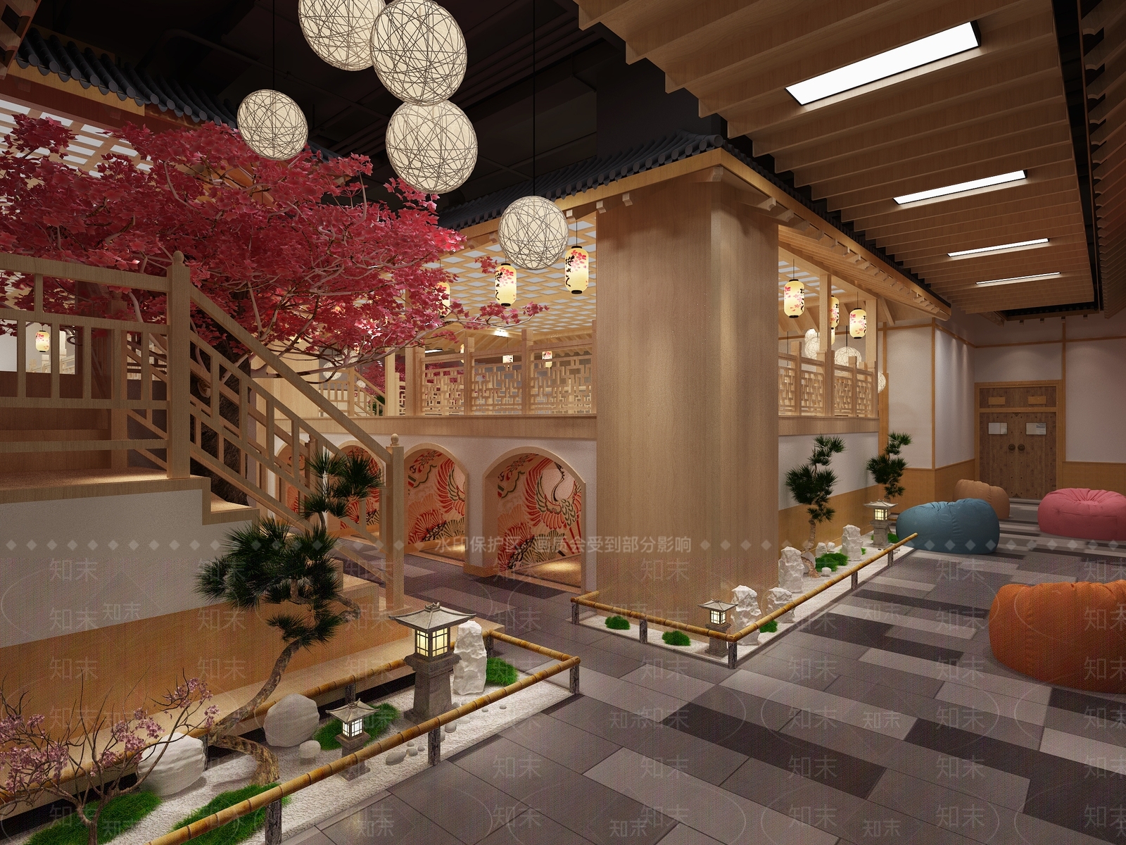 新中式足浴大厅3D模型下载【ID:793835158】