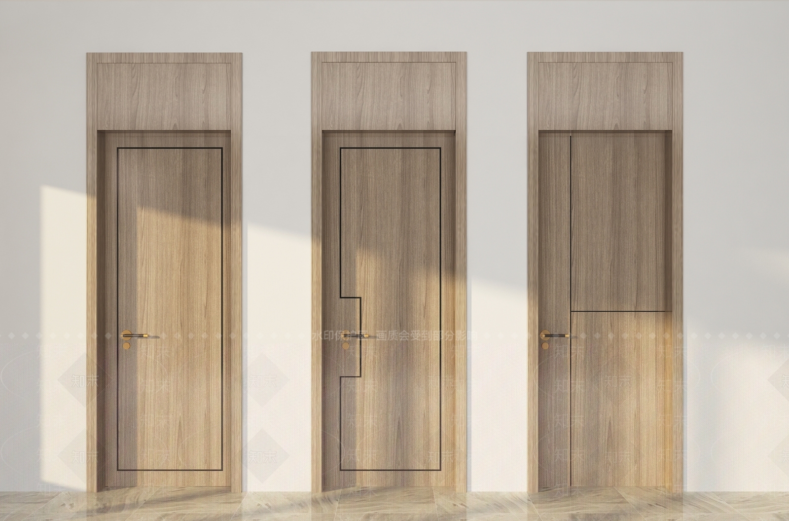 北欧卧室门3D模型下载【ID:693846704】
