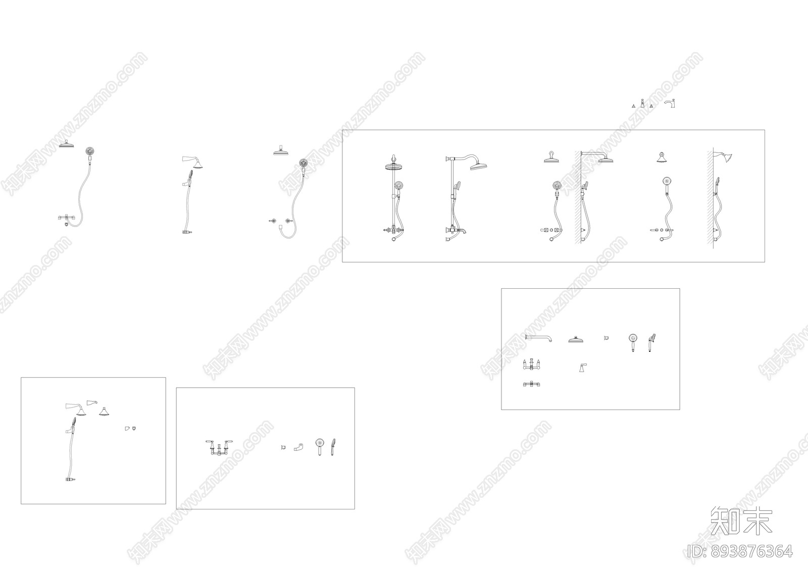 五金洁具cad施工图下载【ID:893876364】