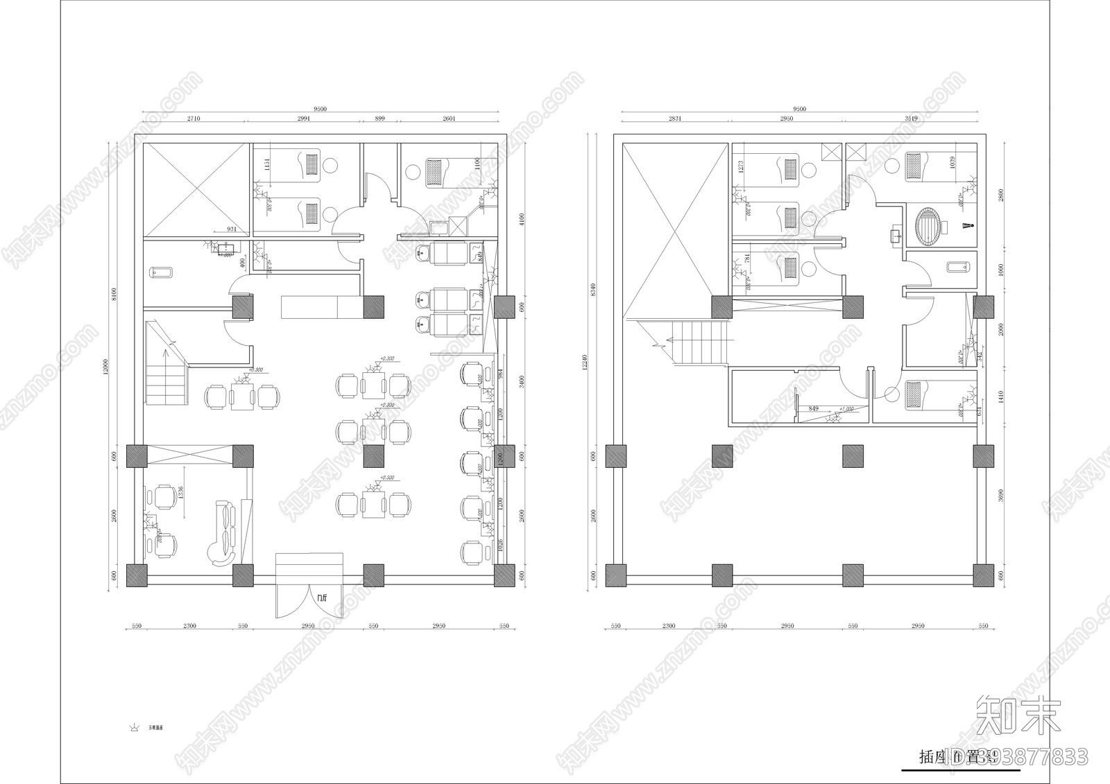 美发店插座施工图下载【ID:393877833】