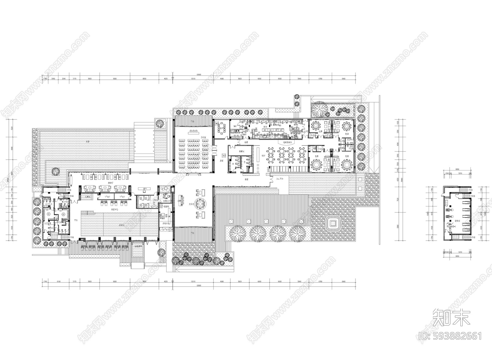 会所cad施工图下载【ID:593882661】