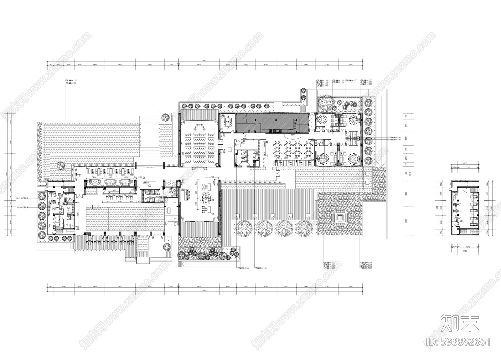 会所cad施工图下载【ID:593882661】