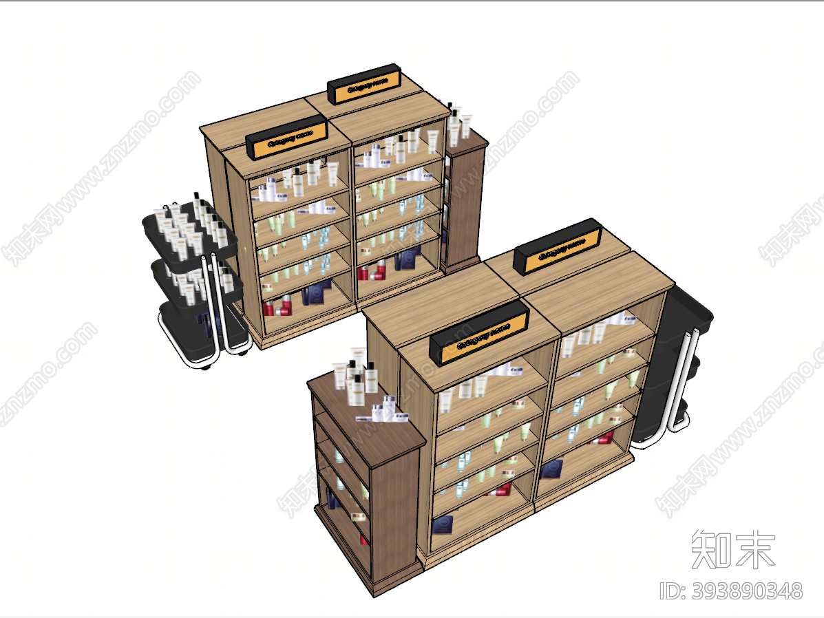 现代展柜SU模型下载【ID:393890348】