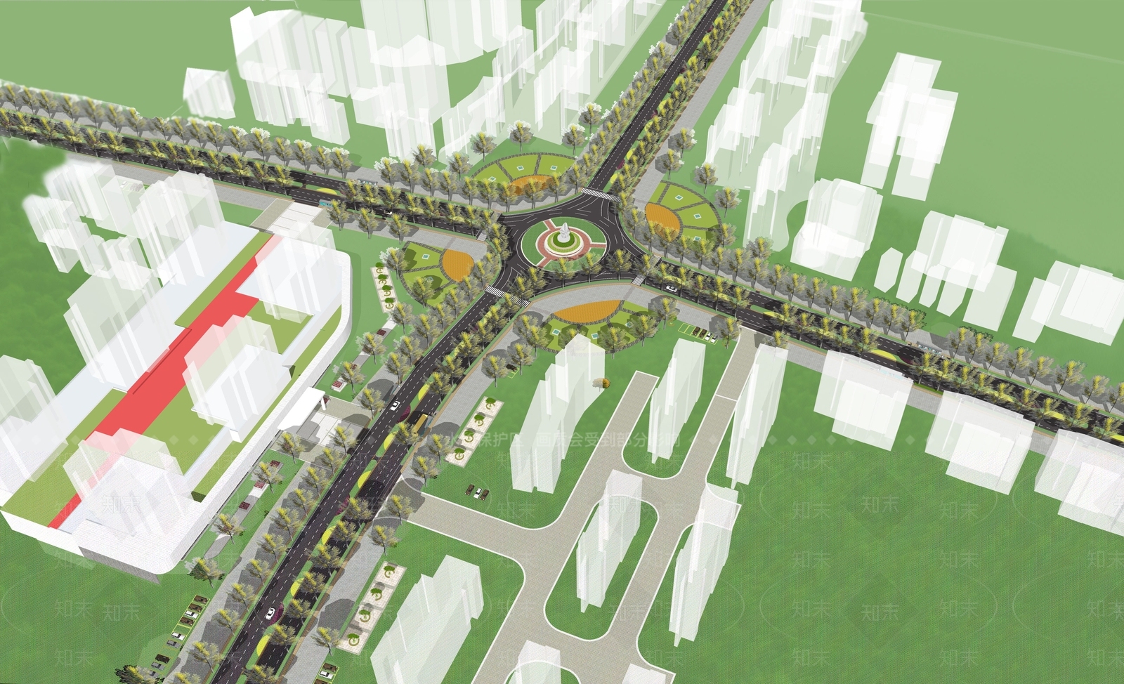 现代道路SU模型下载【ID:993891792】